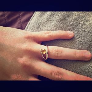 Sterling silver and citrine ring